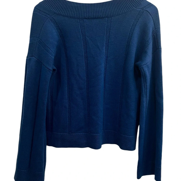 Derek Lam Denim Women’s Size Small Royal Blue V-Neck 100% Wool Sweater - Picture 2 of 6